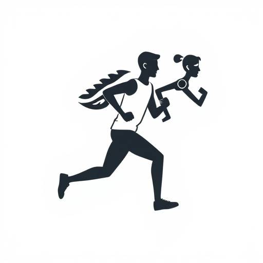 Icon of a person running, representing exercise
